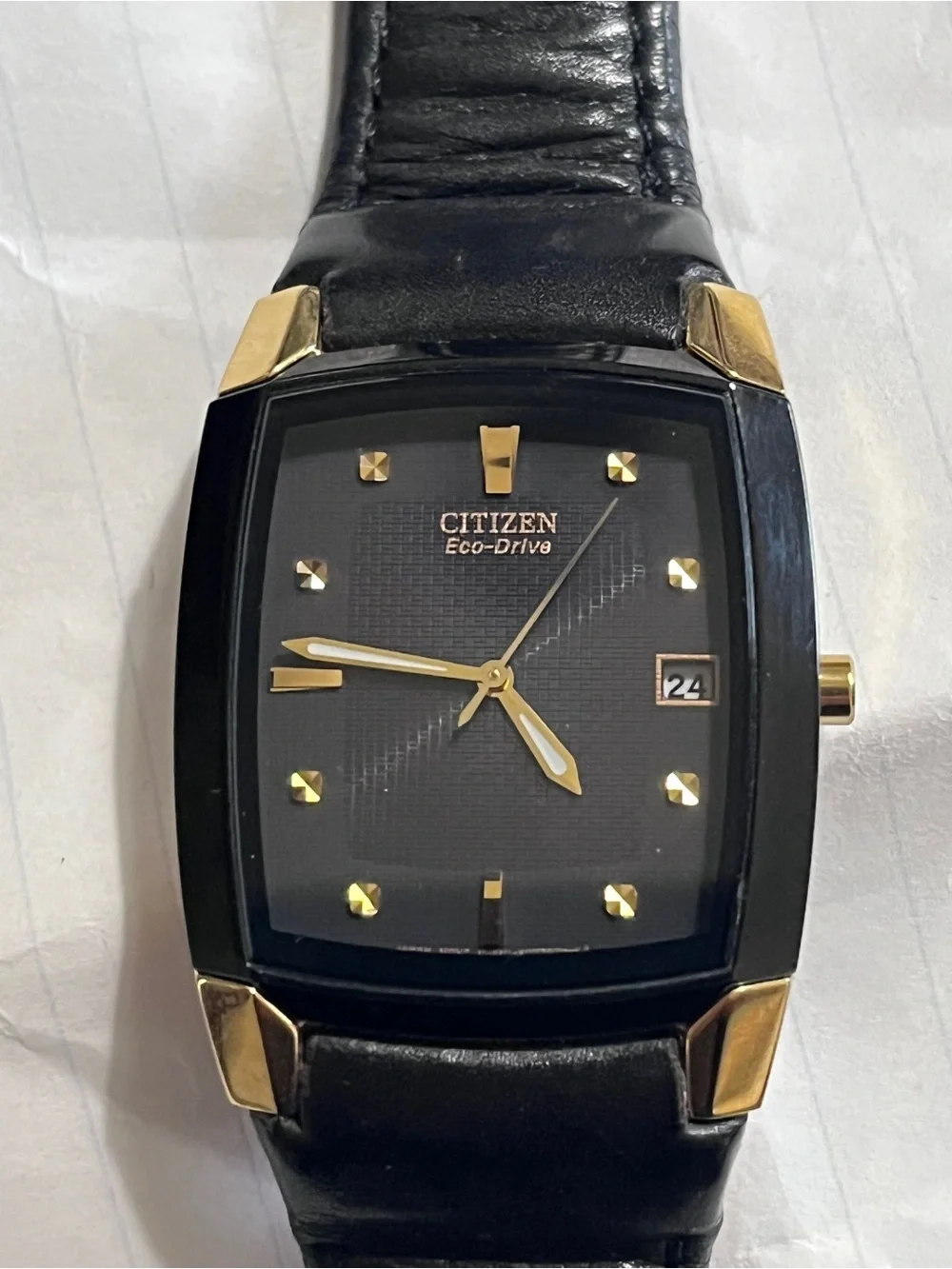 Citizen Men's Black and Gold Dress Watch